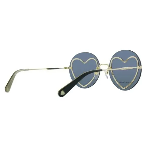 Marc Jacobs Round Shape 59MMAcetate Sunglasses With Gold Hearts For Wo…